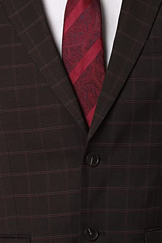 Image of Peter England Men's Rayon Blend Two Piece Business Suit Pants Set