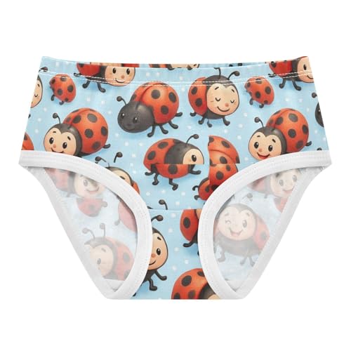 Joisal Cute Cartoon Ladybirds Light Blue Panties Little Girl Girls Underwear Toddlers Cotton Animals Briefs Underpants 2t