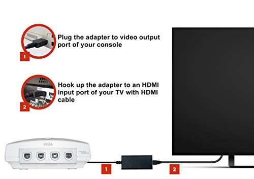 Hdmi Cable For Sega Dreamcast Dc Console, Dreamcast To Hdmi Adapter With True Vga Signal Output (100% Improved Video Quality-Hd Converter) #TOP1