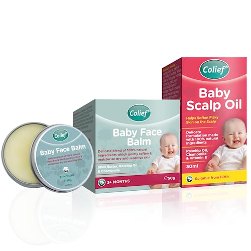 Colief Baby Skincare Bundle | Including Colief Baby Scalp Oil & the New Colief Baby Face Balm | Contains 100% Natural Ingredients | Rosehip Oil & Chamomile | Gently moisturizes dry & sensitive skin
