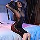 HTRUIYATY Damen Bodystocking Strumpfhose GläNzend GanzköRper Bodysuit Nylon Catsuit GanzköRper Bodystocking