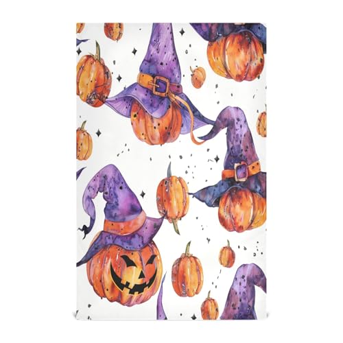 STAYTOP Pumpkin and Witch Hat Kitchen Dish Towel Set,1Pcs Drying Kitchen Towels Tea Towels Gift Set for Drying Cleaning Cooking Baking