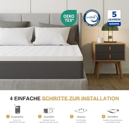Surmatelas mousse 80x200 soulage le dos matelas trop ferme 7 cm - 8