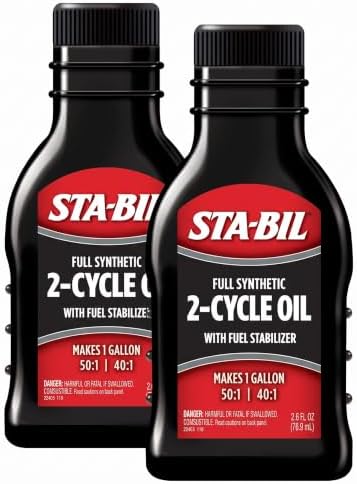 STA-BIL Full Synthetic 2-Cycle Oil, 2.6 fl. oz. | 12 Months Prote...