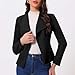 Women's Faux Suede Jackets 2025 Fashion Open Front Cropped Coat Casual Lightweight Moto Biker Jacket Fall Outfits Black suede jacket women XXL