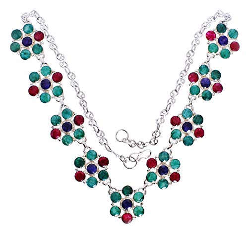 Collar de plata de ley 925 con zafiro de corindón el regalo perfecto de aniversario