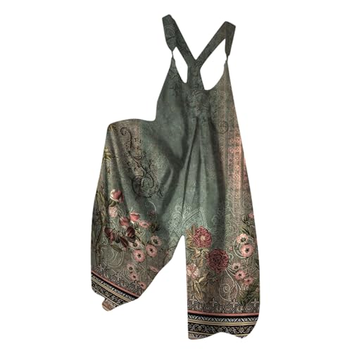 Combinaison ample décontractée à imprimé coloré avec pantalon fluide ultra léger