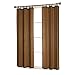 Bamboo Ring Top Curtain BRP07 40-Inch L x 63-Inch H Panel, Colonial Brown