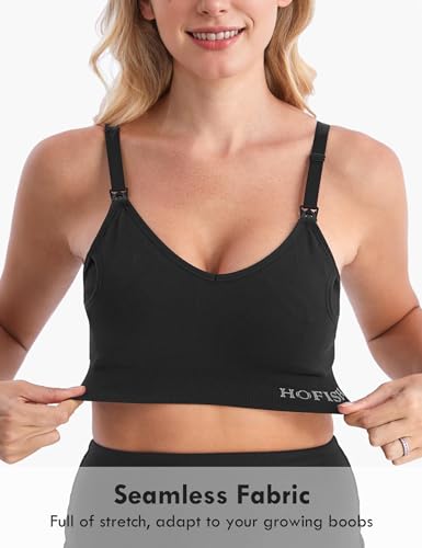 HOFISH Pumping Bra Hands Free Support Nursing & Pumping Bra in One Ultra-Soft Breast Pump Bra All Day Wear4