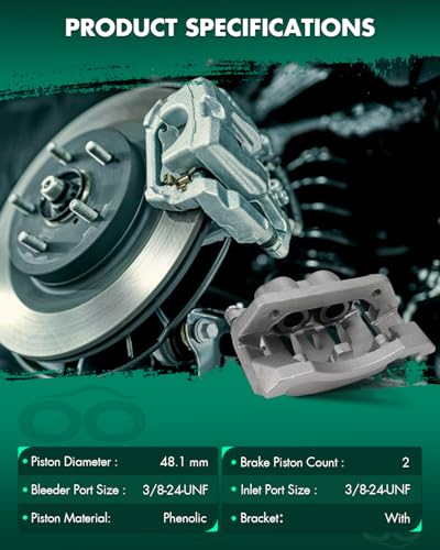 Image of SCITOO Rear Left+Right Brake Calipers With Bracket 18B5077 18B5076 Compatible For Ford For F-250 Super Duty 2008-2012 For Ford For F-350 Super Duty 2008-2012
