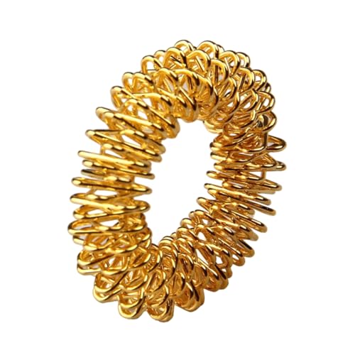 FELTECHELECTR 10pcs Acupressure Massage Rings for Fingers Stainless Steel Ring Spiky Reflexology