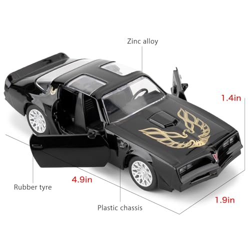 Pontiac Firebird Trans Am Toy Car 1:36 Escala Negro miniatura 2