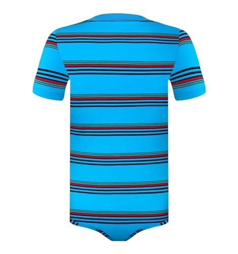 Mens Short Sleeve Bodysuit Polo Shirt Stripe Romper One Piece Plus Size Pajamas Tops for Men2