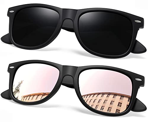 Image of Joopin Square Sunglasses Polarized UV400 Designer Sun Glasses Men Women | Oversized, Plastic Frame, Retro, Vintage, Unisex, Trendy Shades for Driving, Party, Fishing, Business, Costume