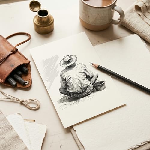 Image of PaperO A6 Sketch Loose Leaf Paper Sheets 140 GSM | 50 Drawing Sheets | 15 x 10 cm Small Size | Thick Paper for Sketching, Doodling & Art | Ideal for Artists & Designers | (A6 Pack of 2)