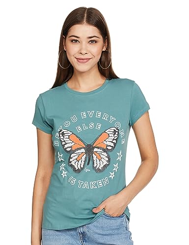 Image of Lyra Women's Cotton Regular Fit T-Shirt