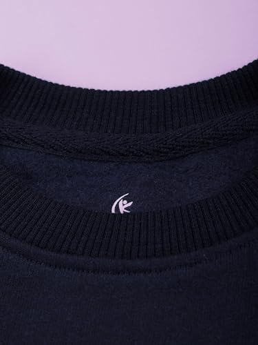 Image of KiddoPanti Boys Solid Round Neck Full Sleeve Fleece Sweatshirt | 60% Cotton 40% Polyester | Soft Warm Winter Pullover | Ribbed Cuffs & Hem | Casual Winter Sweatshirt for Kids