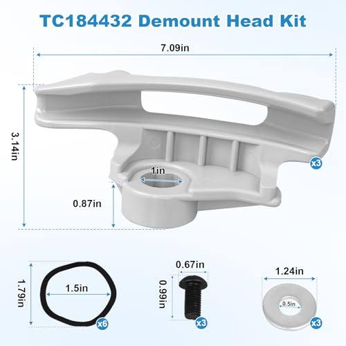 Image of Earthtec TC184432 Tire Changer Low Profile Nylon Mount /Demount Head Kit Replacement for Coats Tire Machine Duck Head Part 8184432 8184426 (3Pack)