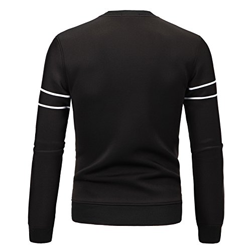 Moletom masculino WSLCN com gola redonda e estampa listrada de manga comprida leve para meninos, Pre