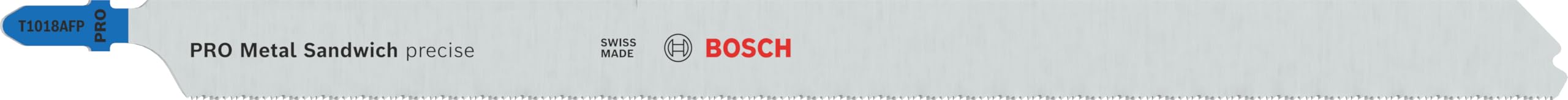 Bosch PRO Metal Sandwich precise T1018AFP - 5 lame per seghetto alternativo (per metallo sandwich, metallo sandwich, lunghezza 250 mm, accessori professionali)