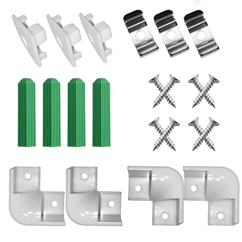 SENXINGYAN 90 Grad Eckverbinder, Montage Clips, Schraube, Endkappevollständig V-förmigen LED Aluminium Profil Cover