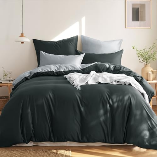 RUIKASI Bettwäsche 220x240 Baumwolle Grau - Bettwäsche-Sets 220x240cm...