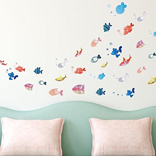Gadgets Wrap Finding Nemo Under Sea Shark Fish 3D Cartoon Waterproof Vinyl Wall Decals Stickers/Bathroom Wall Decor