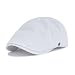 VOBOOM Cotton Flat Cap Cabbie Hat Gatsby Ivy Cap Irish Hunting Hat Newsboy (White)