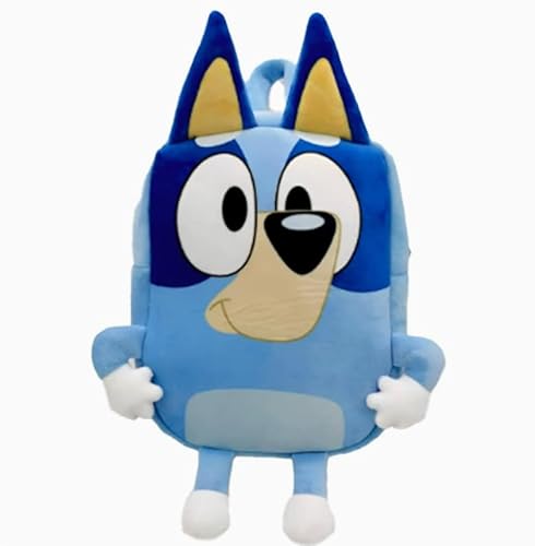 MNSis Blue Dog Plush Backpack with Adjustable Strap