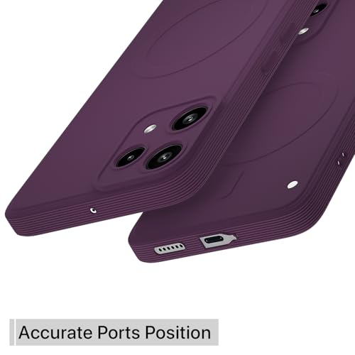 Image of Pikkme Back Cover for Nothing Phone 3a Lite 5G Soft Matte Silicone Mag-Safe Design (Mag-Safe Not Support) Camera Protection | Slim Fit Bumper Cover (Purple)