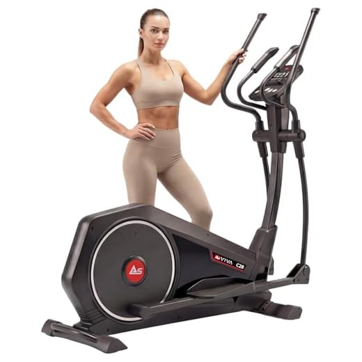 AsVIVA Crosstrainer & Ergometer C28 Pro Wi-Fi I Inkl. Pulsgurt & Fitnesscomputer I Take-to-Carry System I Elektrisch Einstellbarer Widerstand I Leiser Riemenantrieb I 16 kg Schwungmasse