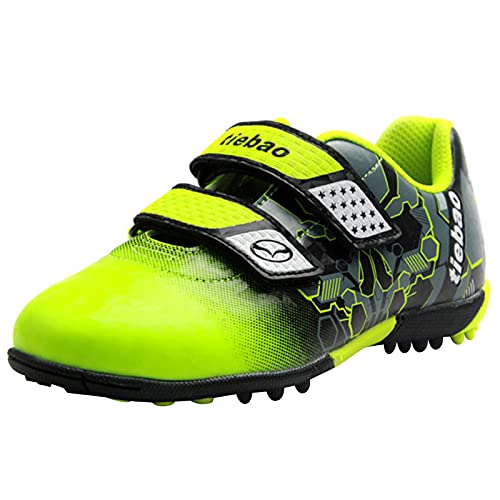 rismart TieBao Niño Césped Artificial Fútbol Zapatillas Niños Interior Fútbol Zapatos Verde,27 EU