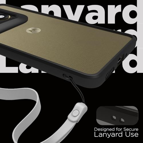 Image of RIGGEAR Shockproof Sleek Hybrid Armor Back Cover Case for Motorola Moto Signature 5G (Clear PC + Black TPU Bumper)