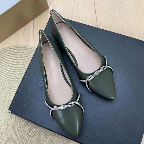 Image of Stunner Womens Flats Fashion Pointed Toe Bowknot Ballet Flats Cute Slip On Dress Flats Comfortable Party Wedding Flats2