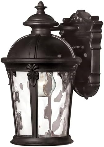 Hinkley Windsor European Influence Extra Small Outdoor One Light Wall Mount, Black