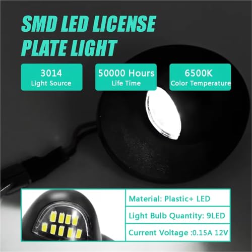 Luz LED matrícula Canbus Ford Expedition Explorer soluciona error fundido 4