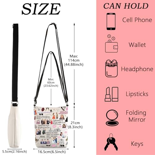 WSNANG Upper East Side TV Show Quotes Inspired Crossbody Bag TV Show Characters Shoulder Bag Serena Blair Fans Gift3