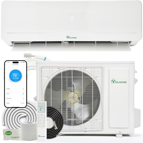 Image of YITAHOME 24000 BTU Mini Split AC /Heating System, Ductless Split Unit AC and Heat, 230V 20 SEER2 Energy Efficient Inverter Air Conditioner, Wifi Enabled Compatible with Alexa Cool Up to 1500 Sq. Ft