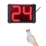 GANXIN Basketball Shot Clock Timer,12/24/25/30/35/40/60 Seconds Countdown Timer, Portable Shot Clock with Buzzer for All Sports (Remote Control(1unit))