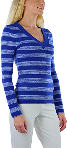 Image of ToBeInStyle Women's Classic Long Sleeve V-Neck Pullover Sweater