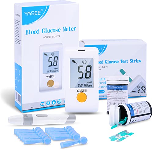 Blutzuckermessgerät Set mit 100 Blutzuckerteststreifen 100 Blutlanzetten, Stechhilfe, Portable für Reise, Etui - Sparpackung zur Diabetes-Kontrolle bei Blutzucker (Zucker-Krankheit) Cover