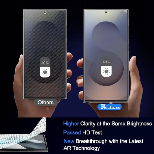 Image of Ferilinso 3 Pack Privacy Screen Protector for Samsung Galaxy S25 Ultra