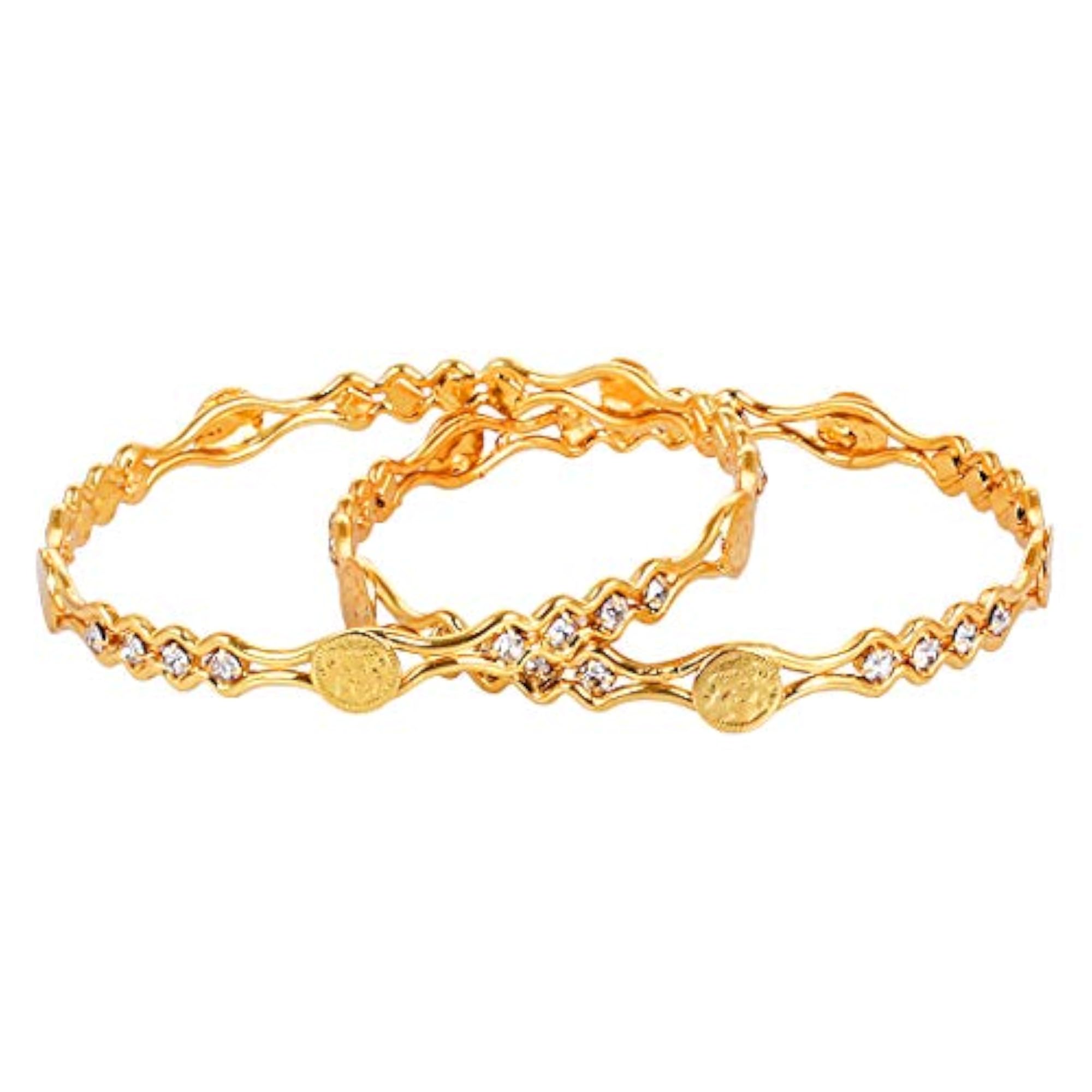 Plated Bracelet Bangles Set For Women (2.4)