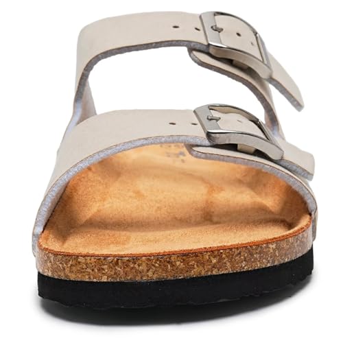 Image of Torotto Kids Sandals Boys Girls Slide Summer Non-slip Cork Glitter Toddler Slippers with Adjustable Straps for Indoor & Outdoor