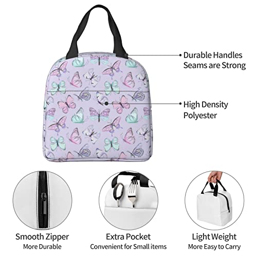 Lunch Bag Butterfly Vintage Flying Insulated Lunch Box Back To School Reusable Bags Meal Portable Container Tote For Boys Girls Travel Work Picnic Boxes #TOP5