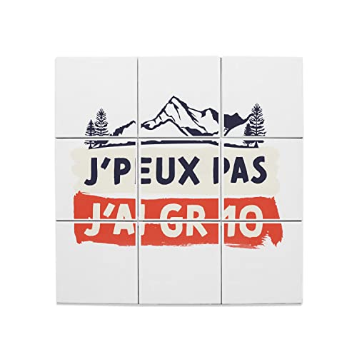 Carreaux céramique GR10 randonnée Pyrénées décoration murale 60x60cm