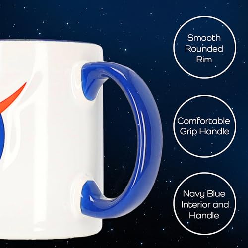 Taza de cerámica ICUP NASA 18 oz con logo clásico miniatura 3