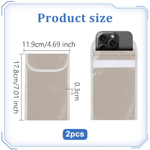 OLYCRAFT 2 peças de capas protetoras com bloqueio de EMF para celular 19 x 12 cm, bolsas com bloquei