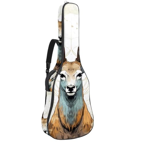 Sac de transport imperméable pour guitare acoustique 40-41 pouces motif cerf