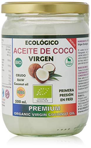 Robis Aceite De Coco Virgen Extra Bio Suplemento Alimenticio - 500 Mililitros